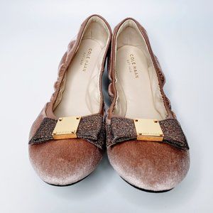 Cole Haan Women's Velvet Ballet Flats - Brown